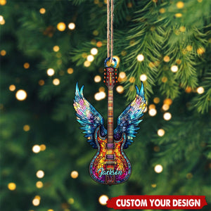 2024 New Release-Personalized Electric Guitar Christmas Ornament-Gift for Guitar Players