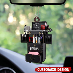 Personalized Hairdresser's Collection Car Ornament - Gift For Hairdresser