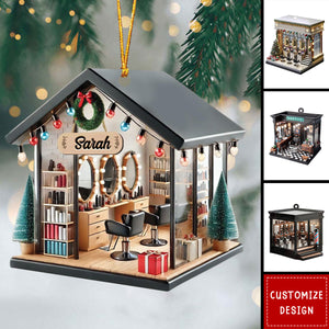 2024 New Release Personalized Barber Shop/Nail Salon Christmas Ornaments - Gift For Barber