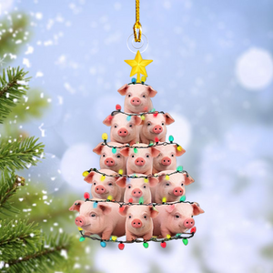 2024 New Release Pig Christmas Tree Ornament-Gifts For Pig Lover