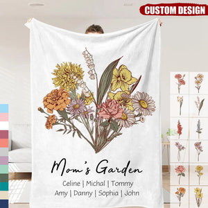 Grandma / Mom's Garden is Her Children Customized Winter Blanket