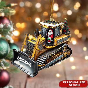 Personalized Santa Ornament-Gift for Builders and Heavy Equipment Fans-2024 New Release