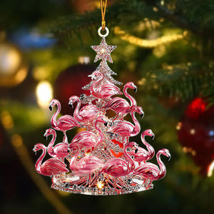 Flamingo Christmas Ornaments-Gift For Flamingo Lovers-2024 New Release