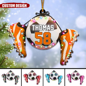 Personalized Soccer With Shoes Christmas Ornament, Gift For Soccer Players-2024 New Release