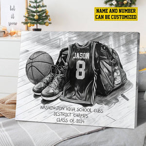 Personalized Class Basketball Team Poster-Poster Gift For Basketball Team Members