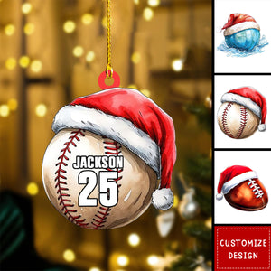 Personalized Sport Ball Christmas Ornament Gift for Sport Lover-2024 New Release