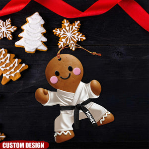 Personalized Ginger Black Belt Ornament - Gift For Jiu-Jitsu,Karate Lovers