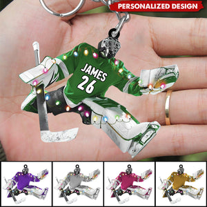 Personalized Hockey Playe Keychain-Gift For Hockey Lovers - 2024 New Release