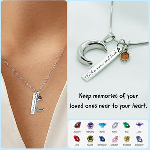 Crescent Moon Urn With Charm - Personalized Keepsake Necklace