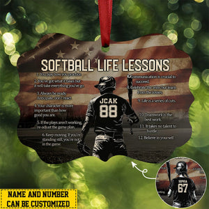 2024 New Release Personalized Softball Christmas Wood Ornament Gift For Softball Lovers