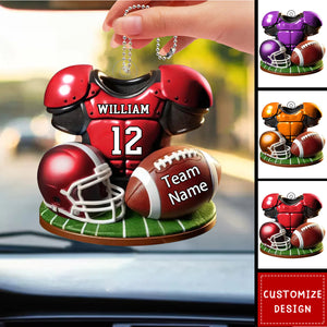 Personalized American Football Car Ornament - Gift For American Football Lovers - New Release