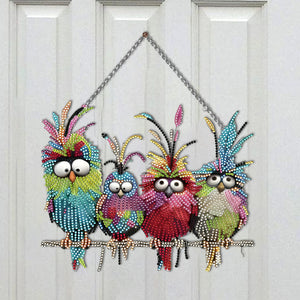 Diamond- Art Hanging Kit - Special Shaped Rhinestone 5D Window Ornament - Gift For Bird Lovers