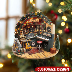 Personalized Music Studio Christmas Ornament Gift For Music Lover-2024 New Release