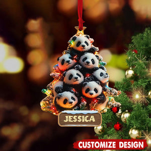 2024 New Release-Personalized Panda Christmas Ornament-Gift for Panda Lover