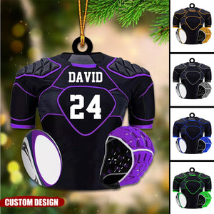 Personalized Rugby Ornament, Gifts For Rugby Players - 2024 New Release