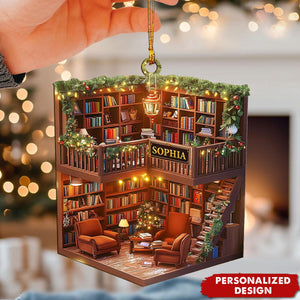 Personalized Book Store Ornament-Gift for Book Lovers-2024 New Release