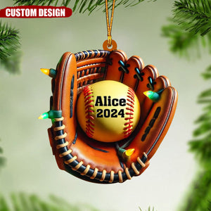 Personalized Softball Christmas Ornament-Gifts For Softball Players,Softball Lovers-2024 New Release