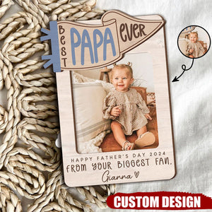 Father's Day Car Visor Clip, Best Dad Picture Frame, Gift for Dad/Grandpa from Daughter Son