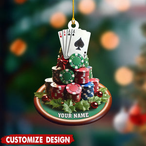 Personalized Poker Ornament-2024 New Release