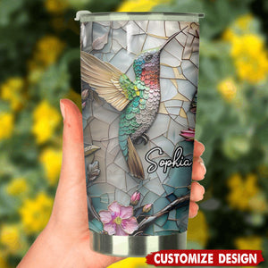 Artistic Hummingbird - Personalized Gardening Tumbler