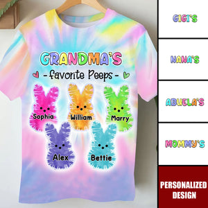 Personalized Easter Tie Dye Style T-Shirt-Easter Gift