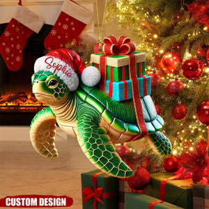 Personalized Turtle Christmas Tree Ornament Gift For Turtle Lover-2024 New Release