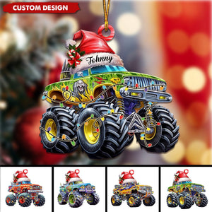 Personalized Monster Truck Ornament, Gift for Truck Lovers-2024 New Release