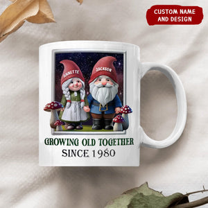 Couple Growing Old Together Since - Personalized White Mug