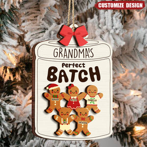 Personalized 2-Layered Wooden Ornament - Gift For Mom, Dad, Grandparents