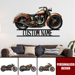 Personalized Biker Cut Metal Sign-Gift For Biker Lover