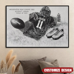 Personalized Class Football Team Poster - Gift For Football Team Members