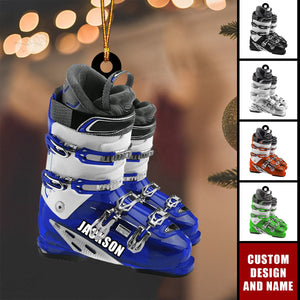 Personalized Winter Skiing Boots Christmas Ornament - Gift For Skiing Lovers-2024 New Release