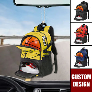 Personalized Basketball Bag Car Ornament-Gift For Basketball Players