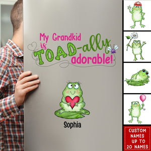 Gift For Grandma Toad-ally Adorables Personalized Decal Sticker