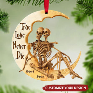 Personalized Gifts For Skull Couple Christmas Ornament - 2024 New Release