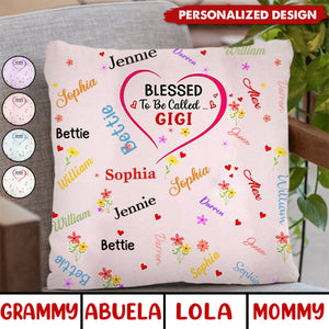 Bless To Be Called Grandma Nana Mom - Personalized Pillow