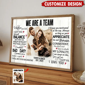 We Are A Team-Personalized Poster-Gift For Couples