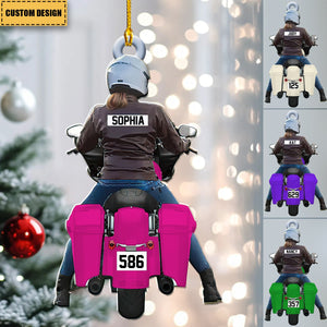 Personalized Biker Christmas Ornament - Gift For Motor Lover - 2024 New Release