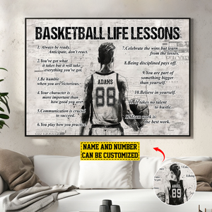 Personalized Basketball Life Lessons Poster-Gift For Basketball Lover