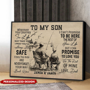 To My Son-Personalized Poster-Poster Gift For Fishing Lovers