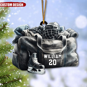 Personalized Ice Hockey Gear Christmas Ornament, Gift For Ice Hockey Players-2024 New Release