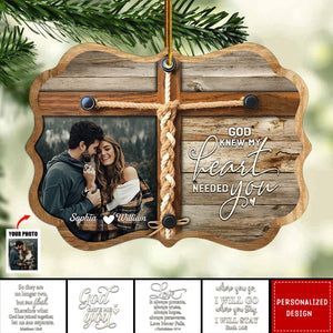 2024 New Release God Gave Me You-Personalized Couple Wooden Ornament-Christmas Gift Idea For Couple