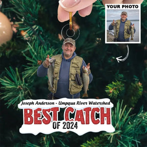 Best Catch Of The Year - Personalized Photo Acrylic Ornament - 2024 New Release