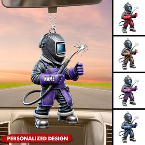 Personalized Welder Car Ornament, Gifts For Welder