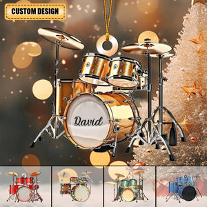 Personalized Drum Set Christmas Ornament Gift For Drummer Player - 2024 New Release