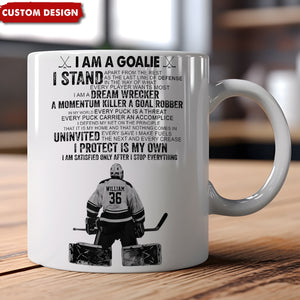 Personalized Hockey Goalie Player Mug - Gift For Hockey Lovers