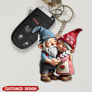 Growing Together - Personalized Husband And Wife Acrylic Keychain