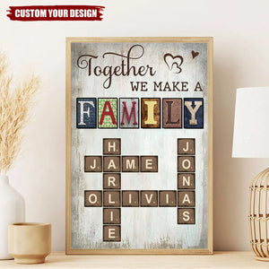 Personalized Family Crossword Art Poster