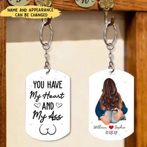 You Have My Heart - Personalized Keychain - Valentine Gift For Couple