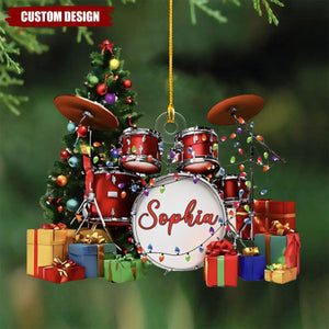 Personalized Drum Set Christmas Ornament-Gift for Drummers-2024 New Release